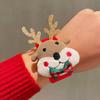 Navidad círculo pop pequeño regalo decoración mayoreo pulsera de asta de felpa regalo navideño niños círculo de aplausos mujeres
