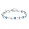 Pé Prata Japonês Coreano Prata S999 Coração de Amor Coração a Coração Pulseira de Prata Esterlina Personalidade Simples Joias de Estudante Mori Presente de Aniversário