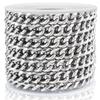 Aço Inoxidável Botão Único Redondo Corrente de Moagem Joia DIY Colar Pulseira Corrente Cubana Versátil Personalizado Mala Roupa Corrente de Moda