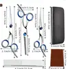 Tesouras para Tosquia de Animais de Estimação, Tesouras Integradas de Aço Integral para Aparar Pelos de Cachorro, Tesouras Domésticas de Dentes Planos, Tesouras Curvas, Suprimentos Exclusivamente para Vendas Transfronteiriças