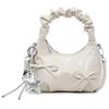 Bolso bandolera de moda nicho simple con lazo plisado para mujer 2025 Verano Nuevo bandolera simple tipo dumpling