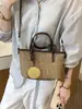 Bolso Grande de Estilo Coreano Transfronterizo para Mujer 2026 Verano Nuevo Bolso Tejido de Nicho Bolso Cubo de Moda para Vacaciones