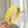 Venta Caliente Transfronteriza Diadema de Color Sólido Borde Ancho Accesorios para el Cabello Trenza Trenzada Accesorios para el Cabello Diadema para Mujer Plástico con Dientes Recogedor de Cabello F807