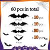 12 productos nuevos festival de fantasmas diseño de fiesta pared pegatinas de araña tridimensionales halloween pvc murciélago araña pegatinas de pared 3d
