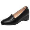 Zapatos de Mamá, Zapatos de Mujer de Suela Blanda, Zapatos Planos, Tacón Medio, Zapatos para Mujeres de Mediana Edad, Zapatos de Cuero con Tacón de Cuña para Primavera y Otoño, Venta al por Mayor de una Pieza