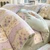 Conjunto de cama de algodão com desenho animado, quatro peças, 100 algodão, 2025, nova capa de edredom, lençol, conjunto de três peças, dormitório, capa de edredom simples, 4