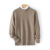 Suéter Masculino de Caxemira Gola Redonda Novo Outono e Inverno 100% Caxemira Amigo da Pele Solto Espessado Suéter Camisa Base Tricô Torcido