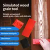 Granos de madera transfronterizos al por mayor herramientas de grano de caucho madera de caucho rodillo de grano de madera herramientas de decoración de pintura con textura de pintura artística