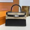 Outlet de Fábrica 2024 Nueva Segunda Generación Bolso Kelly Mismo Mini Cuero Vacuno EPSOM Estampado Palma Bolso de Hombro Portátil
