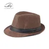 Chapéu de Linho Clássico para Praia para Homens e Mulheres, Chapéu de Proteção Solar para Exterior na Primavera e Verão, Chapéu Jazz para Meia-Idade e Idosos, Estilo Britânico