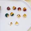 Pendientes de Moda Esmaltados de Colores Vintage con un Diseño Tridimensional Estilo Hong Kong, Pendientes de Tendencia Nicho Otoño e Invierno al por Mayor