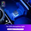 Venda Quente Transfronteiriça Luz de Atmosfera Quadrada USB para Carro Luz de Atmosfera Decorativa LED Iluminação de 4 Cores Luzes Pequenas para Múltiplas Cenas