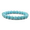 Pulsera de Cuentas de Ojo de Tigre Natural para Hombres y Mujeres Turquesa Blanca Malaquita Piedra Volcánica Piedra Esmerilada Pulsera para Parejas