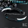 Juego Periférico Juguete de Metal Dragón Dorado de Cinco Garras Dientes Venenosos Luna Oscura Doble Punta Garra de Aleación Modelo Arma Giratorio
