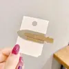 Pinza para el pelo de diamante con letra MONA de网红, pinza para el pelo de tabla de surf, clip de strass para flequillo de maquillaje, pinza de pico de pato
