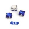 Pedras de Strass Quadradas com Garras de Quatro Cantos com Base White K para Bolsas, Vestidos e Acessórios de Vestuário, com Furos para Costura à Mão, Pedras de Strass de Vidro, Produto Transfronteiriço Mais Vendido