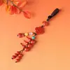 Llavero de Arena Roja de Alto Contenido, Colgante para Bolso de Cinabrio Natural Genuino, Amuleto de Nube Auspiciosa, Adorno, Venta Directa del Fabricante