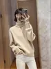 Suéter Bordô Preguiçoso para Mulheres 2025 Novo Estilo de Inverno, Suéter Base Deslumbrantemente Bonito, Blusa de Tricô com Gola V