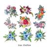 Nuevos Transfronterizos Más Vendidos Edición Completa Flor Estampado Térmico Estampado en Caliente Estación Internacional de Amazon Más Vendidos Flor Mariposa Pegatinas de Estampado