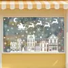 Decoraciones Navideñas Transfronterizas, Renos, Copos de Nieve, Pegatinas Estáticas, Trineos Creativos, Luna, Casas de Nieve, Pegatinas Navideñas al por Mayor