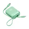 Nuevo power bank transfronterizo con cable incorporado, 10000 mAh, carga súper rápida de 22.5 W, pantalla digital, mini compacto y portátil