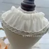 Decoración de Tela con Perlas de Color Albaricoque de Doble Capa para Cuellos y Puños de Ropa, Tela de Perlas Artificiales, Adorno de Encaje Plisado, Accesorios de Encaje