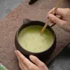 Juego de Matcha de Arcilla Morada Tazón de Té Japonés Batidor para Té Pincel de Té Colador de Té Herramientas de Té de la Dinastía Song