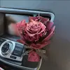 Aromaterapia para Coche Decoración de Salida de Aire para Coche Ramo de Rosas Salida de Aire Acondicionado Perfume Flor Inmortal Adornos de Flores Secas