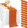 Amazon Bali Chifón Arrugado Mantel Individual, Mantel de Gasa Semitransparente, Mantel de Boda Estilo Bohemio Festivo