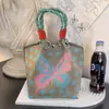 Bolsa de Mão Tricotada Estilo Novo Japonês e Coreano Portátil Trabalho Passeio Grande Capacidade Tote Pequena Bolsa Quadrada