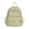 Mochila Simples de Cor Sólida Estilo Japonês Mochila Casual Feminina Estilo Ins Mochila Escolar para Aluna do Ensino Fundamental Estilo Preppy
