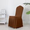 Funda para Silla de Banquete Engrosada Elástica con Falda Plisada Cubierta para Silla de Comedor Boda Hotel Hotel Borde de Falda Hotel Tela