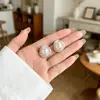 Brincos Populares Galvanizados para Mulheres, Moda de Luxo Leve, Elegantes de Alta Qualidade com Pérola em Forma de Gota, Brincos de Tarraxa Estilo Francês