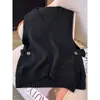 Colete de tricô com decote V feminino 2024 primavera e outono novo tamanho plus size estilo acadêmico colete de lã sobreposto garota plus size
