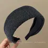 Diadema de estilo coreano, ligera, ancha, de color liso para mujer, que ofrece un look sofisticado y elegante, con un diseño que realza la altura en la coronilla, presentando un estilo retro, chic y moderno