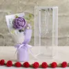 Ramillete Pequeño Tejido a Mano de Lana, Flor Artificial Rosa Tejida Terminada, Regalo para Mejor Amiga, Flor Inmortal Crochetada