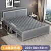 Cama Plegable para Uso Doméstico, Cama Doble, Cama Individual, Simple y Duradera, Adecuada para la Hora de la Siesta, Viviendas de Alquiler, Cama de Madera para Adultos, Cama de Hierro