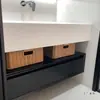 Gabinete de Banheiro Cesta de Armazenamento Trançada Caixa de Armazenamento de Banheiro Cesta de Armazenamento de Imitação de Rattan Cesta de Armazenamento Cesta de Armazenamento para Itens Diversos do Banheiro