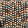 Cuentas sueltas de concha de colores, cuentas redondas de imitación de perla, hechas a mano, pulsera de cuentas, collar, accesorios de joyería