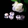 Diadema con Lazo Hebilla C Circonita Sintética Garras Doradas Correa Flash Cuadrado Corazón Accesorios para Pasador DIY