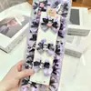 Celebridad de Internet Lindo Morado y Negro Kuromi Tela Lazo Pinza para el Cabello Infantil Dulce Estudiante de Primaria Flequillo Pasador Accesorio para el Cabello