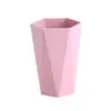 Porta-escova de dentes de palha de trigo, copo de escova de dentes para casa, conjunto de copos de lavagem para casal, copo de escova de dentes simples em forma de diamante, copo de enxaguante bucal criativo