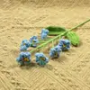 Tejido de Lana Flor Nomeolvides Rama Día del Maestro Navidad Crochet Hecho a Mano Ramo de Nomeolvides de 7 Cabezas Regalo Transfronterizo