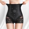 Calcinha Modeladora Abdominal Sexy de Renda Cintura Alta Feminina Corset Magnético Modelador Corporal Cintura Body Stretch Respirável Canto Plano Calcinha Feminina