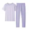 2026 Nuevo Modelo Algodón Lyocell Clase A Conjunto Casual para Casa para Mujer, Suave Seda de Hielo Sensación Fresca Pijama de Primavera y Verano