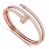 Nuevo Pulsera de Clavo Cartier Elástica Abierta Versión Delgada, Pulsera de Clavo Cartier Versión Gruesa de Superficie Lisa, Versión de Artesanía de Precisión CNC
