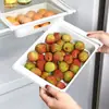Caixa de armazenamento de ovos para geladeira, economizadora de espaço, de grau alimentício, com gavetas deslizantes, bandeja de ovos e prateleira de armazenamento de alimentos para refrigeração