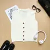 Chaleco de punto para mujer, top sin mangas de corte holgado con cuello en V, perfecto para usar en capas en primavera y otoño.