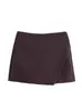 Comércio exterior transfronteiriço cor sólida feminina atacado saia-calça irregular 2025 primavera e verão cintura alta novo estilo europeu e americano shorts