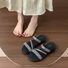 Sandalias de Hada para Playa con Clip, Punta Abierta y Pedrería, con Tacón Bajo, Zapatos Planos de Verano 2026, Chanclas de Nuevo Estilo para Mujer para Usar Afuera